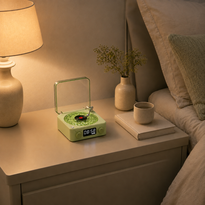 Altavoz Bluetooth retro con luz ambiental