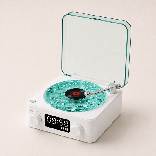 Altavoz Bluetooth retro con luz ambiental