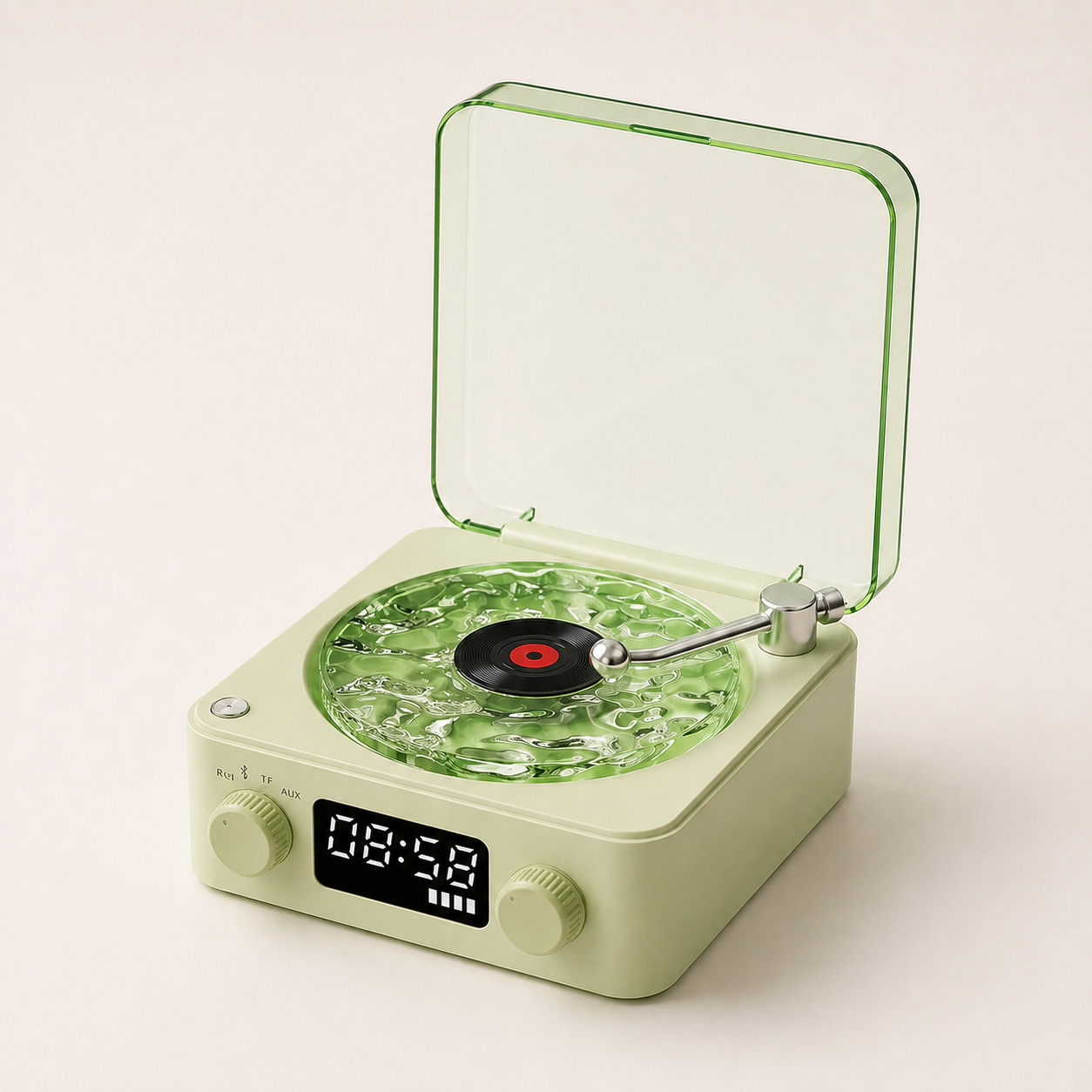 Altavoz Bluetooth retro con luz ambiental